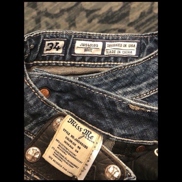 ‼️SOLD‼️ Womens Miss Me Boot Jeans Size 34 👖 - Picture 11 of 12